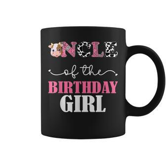 Uncle Of The Birthday For Girl Cow Farm 1St Birthday Cow Coffee Mug | Mazezy AU