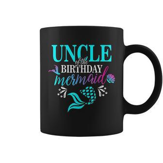 Uncle Of The Birthday Mermaid Matching Family Coffee Mug - Thegiftio UK