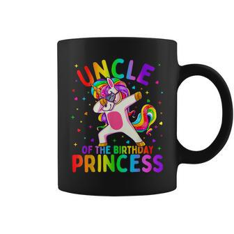 Uncle Of The Birthday Princess Girl Dabbing Unicorn Coffee Mug | Mazezy DE