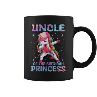Uncle Of The Birthday Princess Girl Dabbing Unicorn Coffee Mug | Mazezy