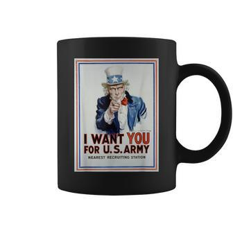 Uncle Sam I Want You For Us Army Vintage Poster Coffee Mug | Mazezy