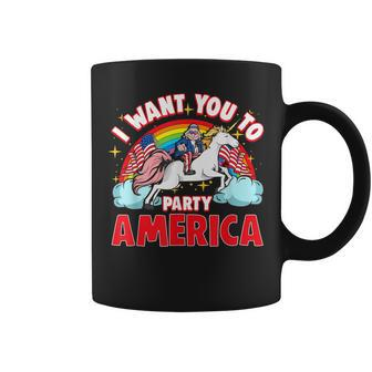 Uncle Sam Unicorn 4Th Of July American Flag Patriotic Usa Coffee Mug | Mazezy