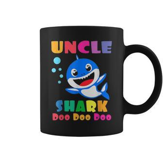 Uncle Shark Funny Fathers Day Gift For Mens Dad Coffee Mug - Seseable