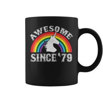 Unicorn Rainbow 40Th Birthday Awesome Since 1979 Shirt Coffee Mug | Mazezy