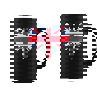 Union Jack British Flag Heart British Isles Mens Womens Coffee Mug | Mazezy
