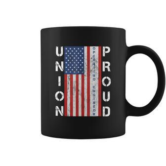 Union Proud American Flag Operating Engineer Coffee Mug - Thegiftio UK
