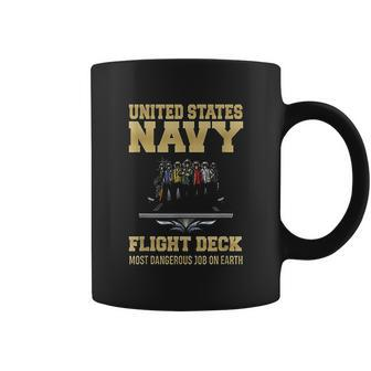 United States Navy Flight Deck Most Dangerous Job On Earth Coffee Mug - Thegiftio UK