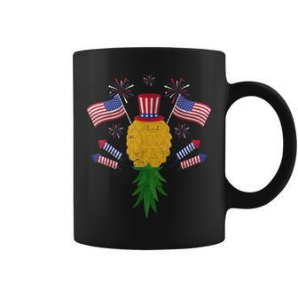Upside Down Pineapple Swinger Power 4Th Of July Us Flag Coffee Mug | Mazezy
