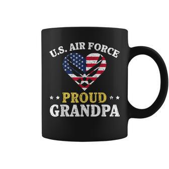 Us Air Force Proud Grandpa Funny Airman Grandpa T Gift For Mens Coffee Mug | Mazezy