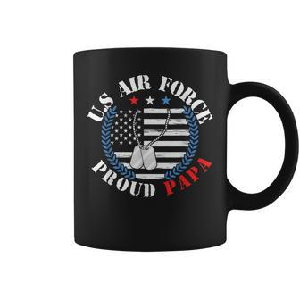 Us Air Force Veteran US Air Force Proud Papa Coffee Mug - Seseable