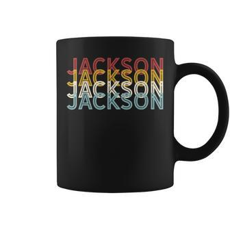 Us American City 70S Retro Usa - Vintage Jackson Coffee Mug - Seseable