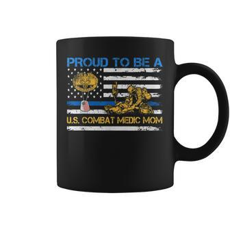 Us Army Proud Combat Medic Mom Veteran Medical Military Flag Coffee Mug - Seseable