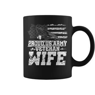 Us Army Veteran | Proud Us Army Veteran Wife Gift For Womens Coffee Mug | Mazezy