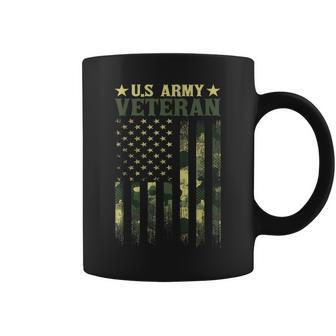 Us Army Veteran Patriotic Military Camouflage American Flag Coffee Mug - Seseable