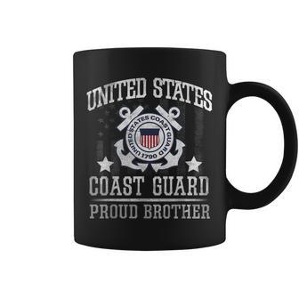 Us Coast Guard Proud Brother - Uscg T Coffee Mug - Seseable