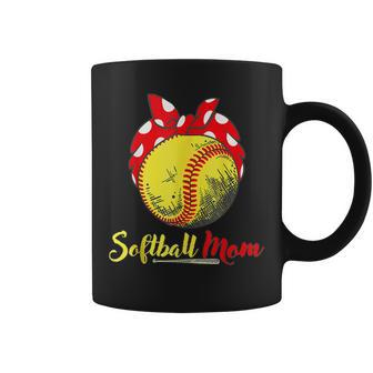 Us Flag Softball Player Mom For Mothers Day Coffee Mug | Mazezy