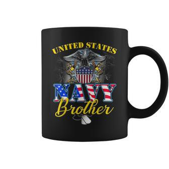 Us Military Navy Brother With American Flag Veteran Gift Coffee Mug | Mazezy