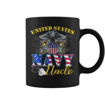Us Military Navy Uncle With American Flag Veteran Gift Coffee Mug | Mazezy
