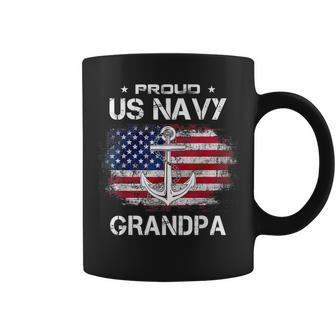 Us Na Vy Proud Grandpa - Proud Us Na Vy Grandpa Veteran Day Coffee Mug - Seseable