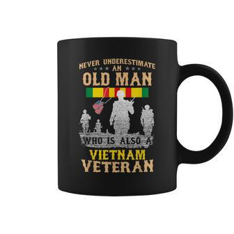 Us Veteran Never Underestimate An Old Man Vietnam Veteran Coffee Mug - Seseable