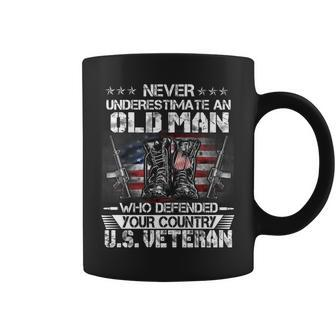 Us Veteran Old Man Veterans Day Us Patriot Patriotic Coffee Mug - Seseable