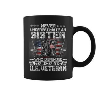 Us Veteran Sister Veterans Day Us Patriot Patriotic Coffee Mug - Seseable