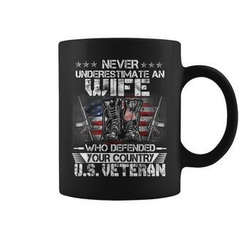 Us Veteran Wife Veterans Day Us Patriot Patriotic Coffee Mug - Seseable