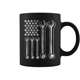 Usa American Flag Mechanics Auto Repair Gift For Mens Coffee Mug | Mazezy