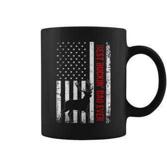 Usa American Flag Whitetailed Deer Best Buckin Dad Ever Coffee Mug | Mazezy