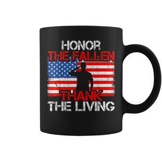 Usa Flag Honor The Fallen Thank The Living Veterans Coffee Mug - Seseable