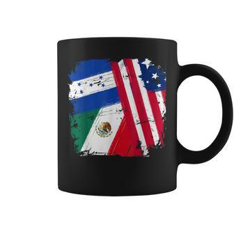 Usa Mexico Honduras Flags Coffee Mug | Mazezy