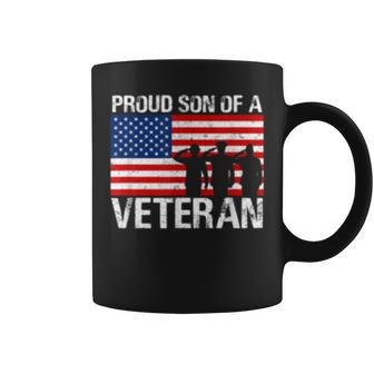 Usa United States Military Family Proud Son Of A Veteran Coffee Mug - Seseable