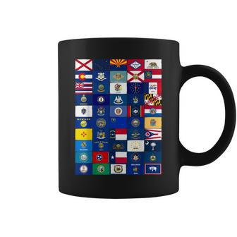 Usa Us Pride State Flags America 50 States Patriotic Coffee Mug - Thegiftio UK