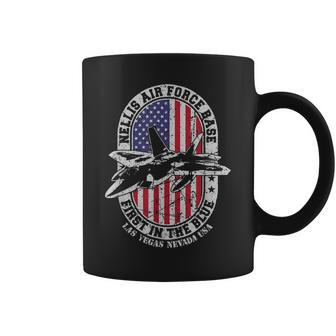 Usaf Nellis Air Force Base Las Vegas Nevada Usa Us Flag F-22 Coffee Mug - Thegiftio UK
