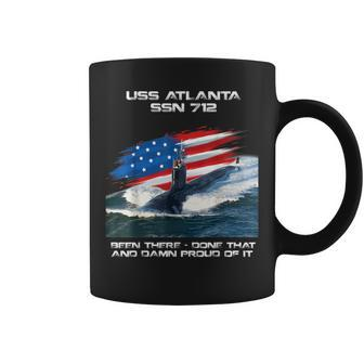 Uss Atlanta Ssn-712 American Flag Submarine Veteran Xmas Coffee Mug - Seseable