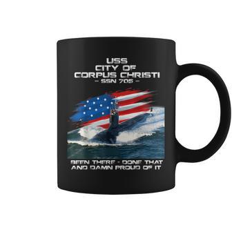 Uss City Of Corpus Christi Ssn-705 American Flag Submarine Coffee Mug - Seseable