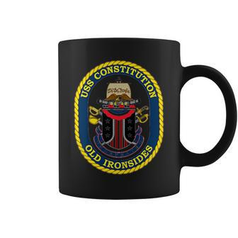 Uss Constitution Old Ironside Navy Badge Patch Coffee Mug - Seseable