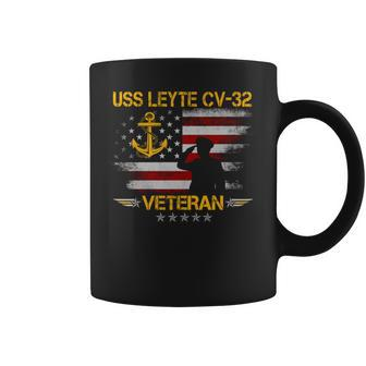 Uss Leyte Cv-32 Aircraft Carrier Veteran Flag Veterans Day Coffee Mug - Seseable