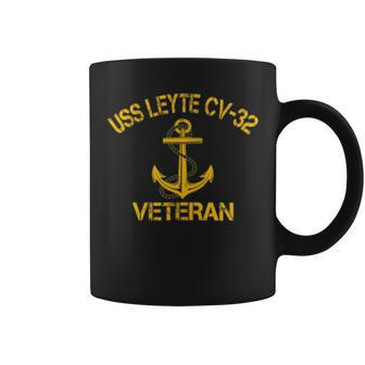 Uss Leyte Cv-32 Aircraft Carrier Veteran Flag Veterans Day Coffee Mug - Seseable
