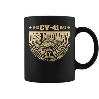 Uss Midway Cva-41 Aircraft Carrier Veteran Sailor Souvenir Coffee Mug - Seseable