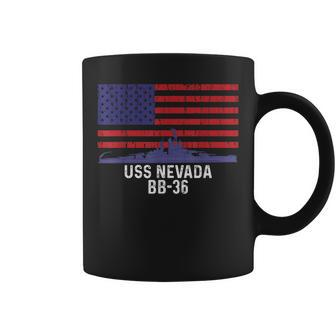 Uss Nevada Bb-36 Battleship Vintage American Flag Coffee Mug - Seseable