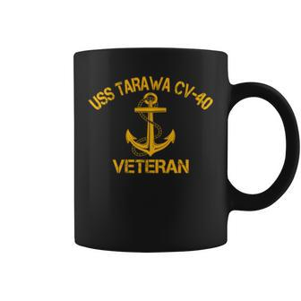 Uss Tarawa Cv-40 Aircraft Carrier Veteran Flag Veterans Day Coffee Mug - Seseable