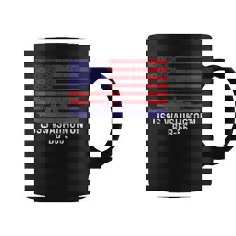 Uss Washington Bb-56 Battleship Vintage American Flag Coffee Mug - Seseable