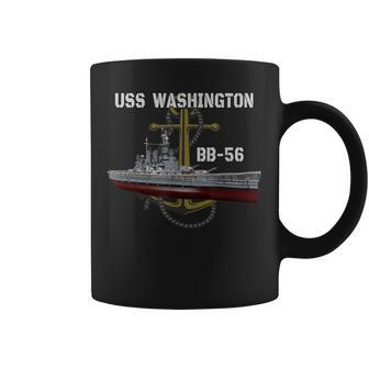 Uss Washington Bb-56 Battleship Ww2 American Warship Veteran Coffee Mug - Seseable