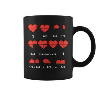 Valentines Day Fractions Heart Funny Math Teacher Men Women Coffee Mug - Thegiftio UK