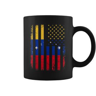 Venezuelan American Flag Venezuelan Roots Venezuela America Coffee Mug | Mazezy