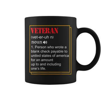 Veteran Definition Meaning Veterans Day Coffee Mug - Seseable