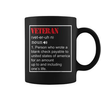 Veteran Definition Meaning Veterans Day V2 Coffee Mug - Seseable