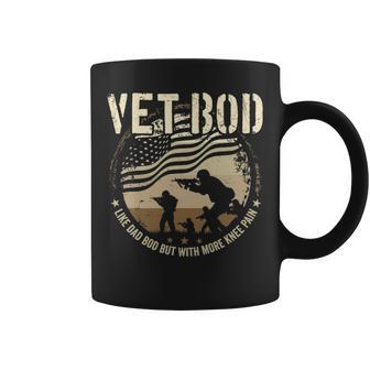 Veteran Fathers Day Vet Bod Like Dad Bod But More Knee Pain Coffee Mug - Seseable