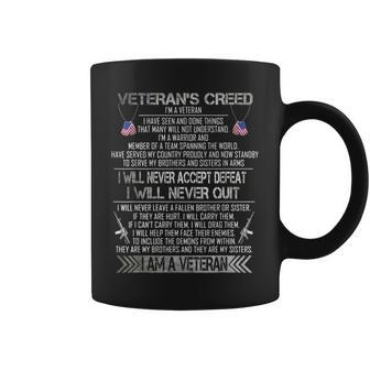 Veterans Creed Im A Veteran Proud Veterans Day Coffee Mug - Seseable
